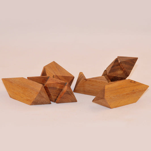 Étoile casse-tête en bois niveau 1, jeu de patience enfant ado famille