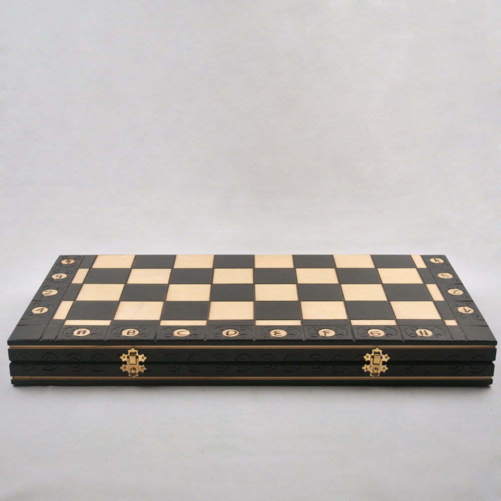 Ambassador – Noir – maison et déco jeu d’échecs en bois pliable, stratégie cadeau déco maison