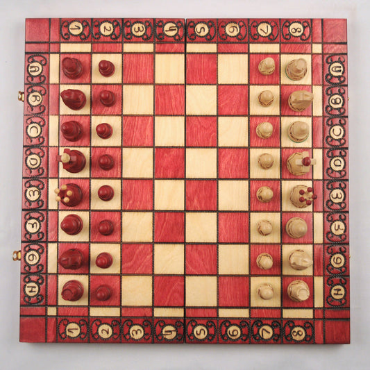 jeu d’échecs Senator en bois pliable avec pièces lestées, cadeau stratégie décoration maison