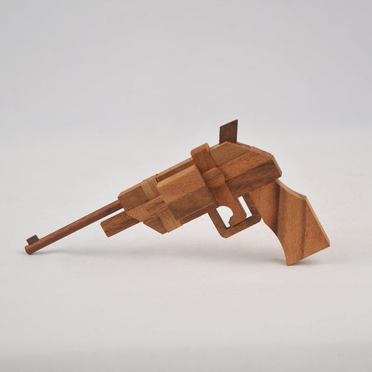 Pistolet casse-tête en bois niveau 2, jeu de patience enfant ado famille