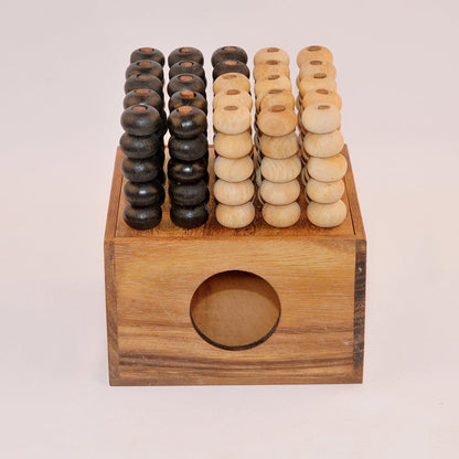 Puissance 5 3D en bois, jeu de stratégie et observation pour famille ou amis