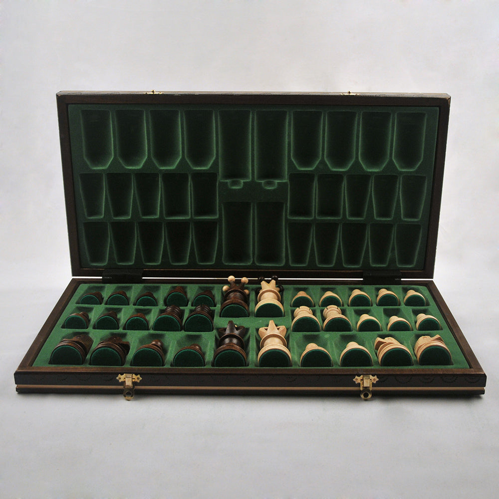Ambassador marron – grand format maison jeu d’échecs en bois pliable, stratégie cadeau déco maison