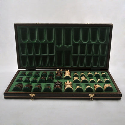 Ambassador marron – grand format maison jeu d’échecs en bois pliable, stratégie cadeau déco maison