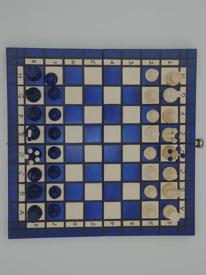 jeu d’échecs Touriste en bois pliable format voyage, stratégie et cadeau élégant