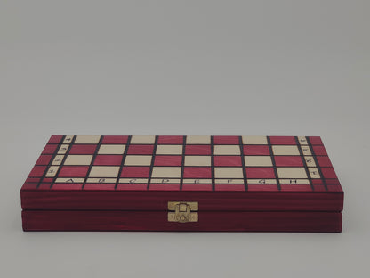jeu d’échecs Touriste en bois pliable format voyage, stratégie et cadeau élégant