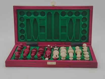 jeu d’échecs Touriste en bois pliable format voyage, stratégie et cadeau élégant