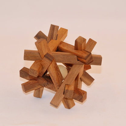 A.J Puzzle casse-tête en bois niveau 3, défi logique ado adulte à partager