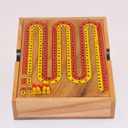 jeu de Cribbage en bois, cartes et plateau à compter pour famille et amis