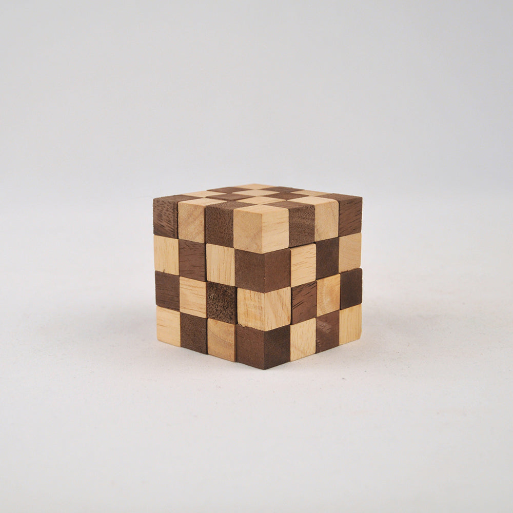 Cube cobra casse-tête en bois niveau 5, défi difficile adulte Noël soirée