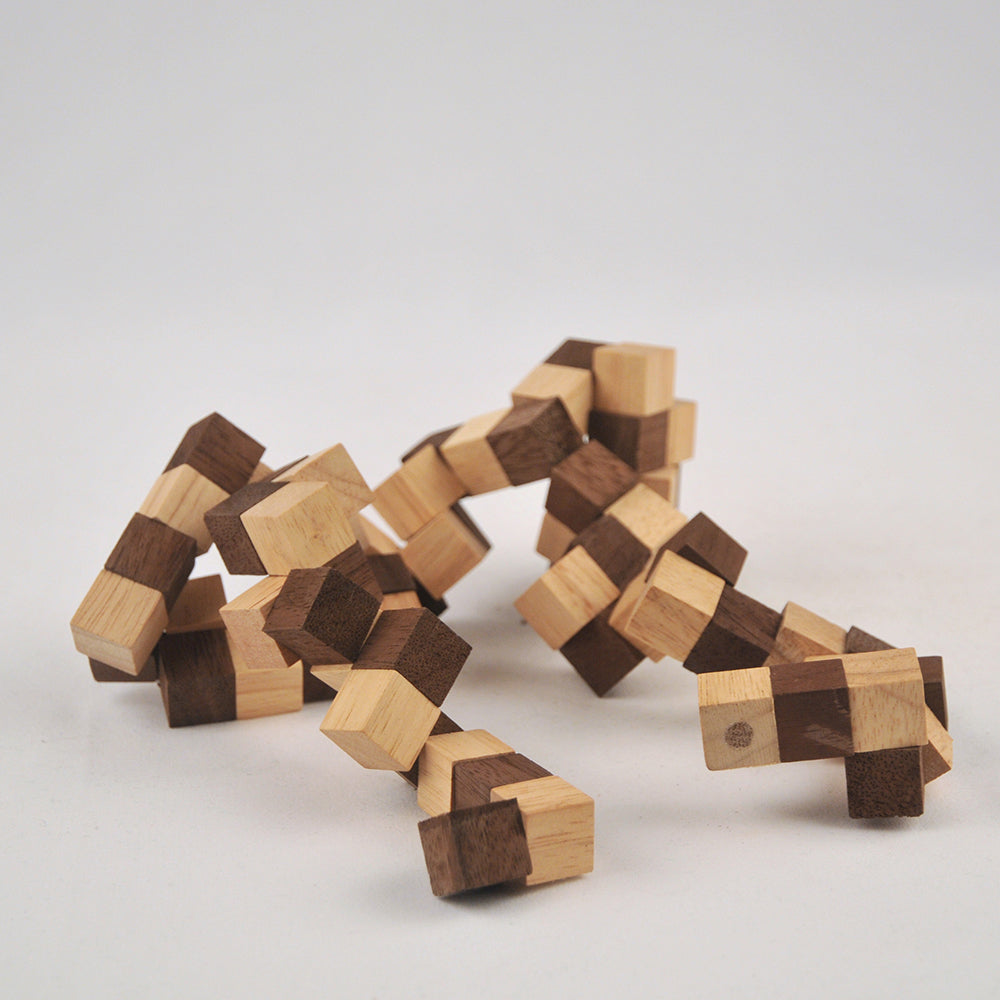 Cube cobra casse-tête en bois niveau 5, défi difficile adulte Noël soirée