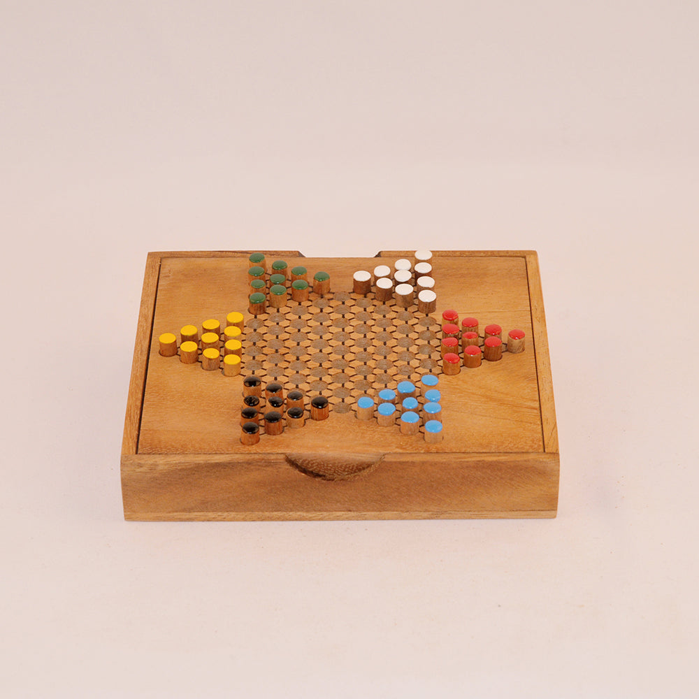 Dames chinoises (boîte) en bois – jeu de société original jeu en bois original pour famille, apéro ou soirée entre amis