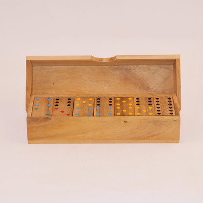 Domino double 6 en bois – jeu de société original jeu en bois original pour famille, apéro ou soirée entre amis