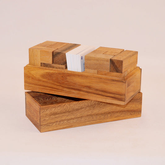 Double cube casse-tête en bois niveau 3, défi logique ado adulte à partager