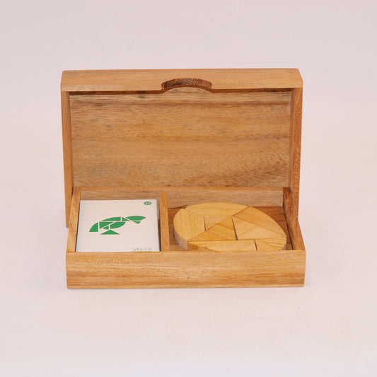 Double tangram oeuf casse-tête en bois niveau 3, défi logique ado adulte à partager