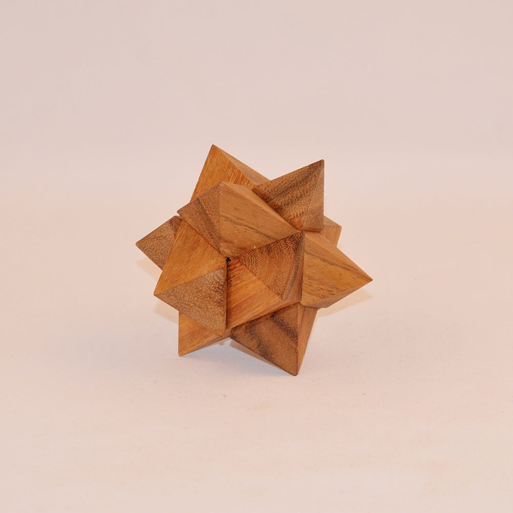 Étoile casse-tête en bois niveau 1, jeu de patience enfant ado famille