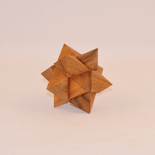 Étoile casse-tête en bois niveau 1, jeu de patience enfant ado famille