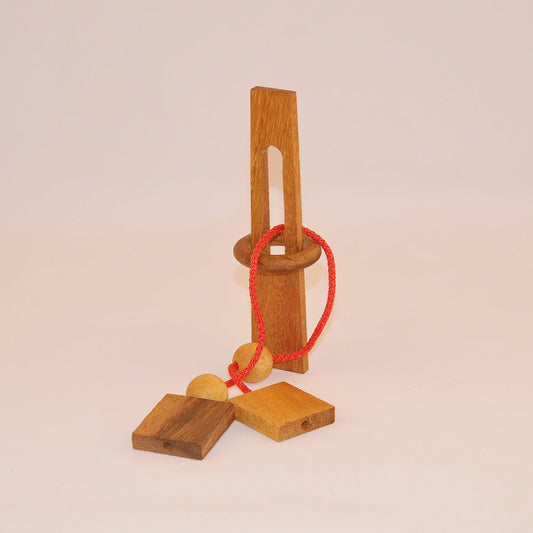 Fourchette du diable casse-tête en bois niveau 1, jeu de patience enfant ado famille
