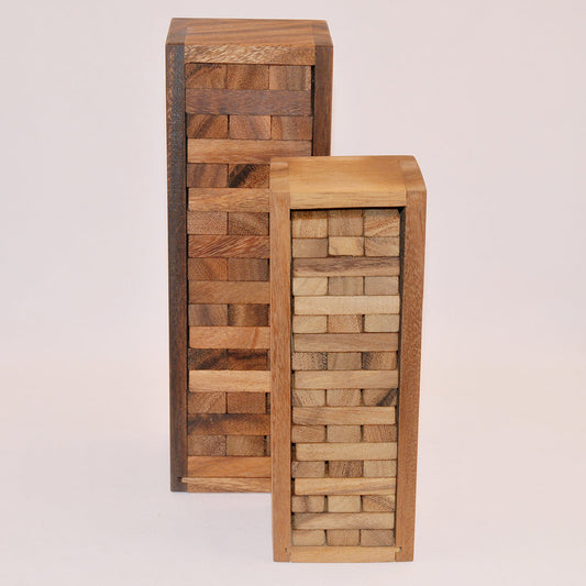 tour en bois type Jenga pour apéro et famille, jeu d’adresse convivial