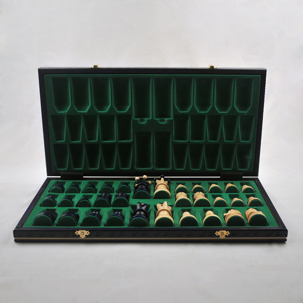 Ambassador – Bleu – maison et déco jeu d’échecs en bois pliable, stratégie cadeau déco maison