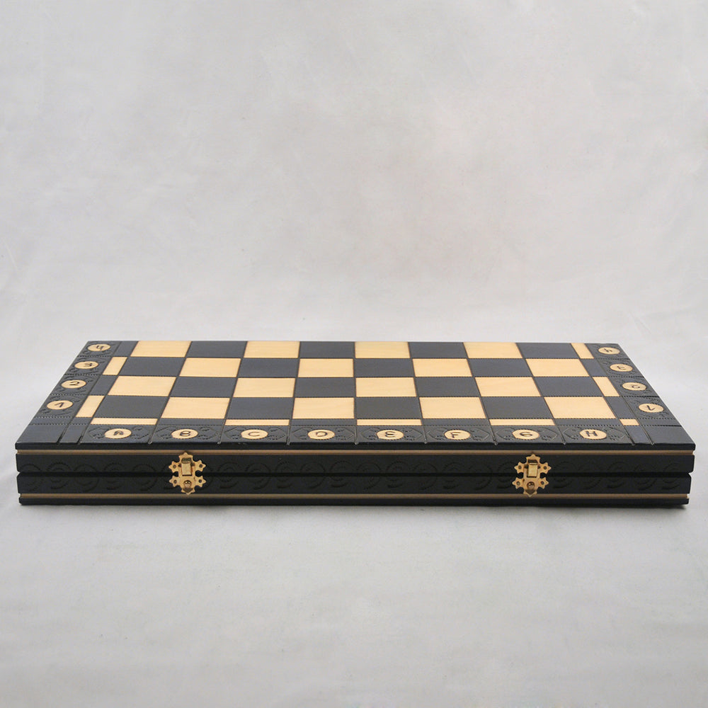 Ambassador – Bleu – maison et déco jeu d’échecs en bois pliable, stratégie cadeau déco maison