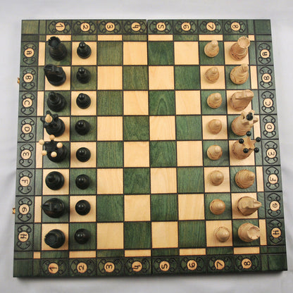 Ambassador – Émeraude – maison et déco jeu d’échecs en bois pliable, stratégie cadeau déco maison