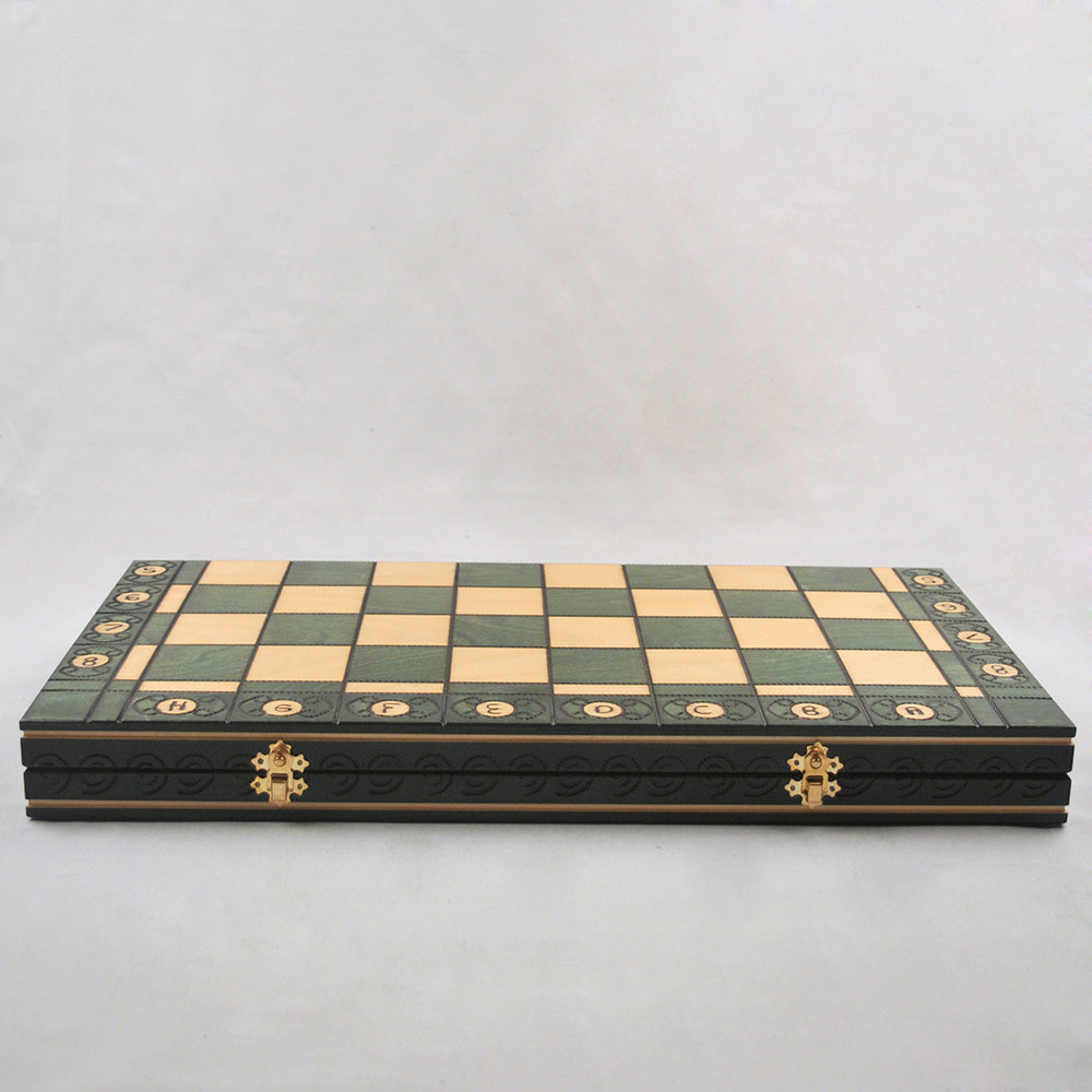 Ambassador – Émeraude – maison et déco jeu d’échecs en bois pliable, stratégie cadeau déco maison