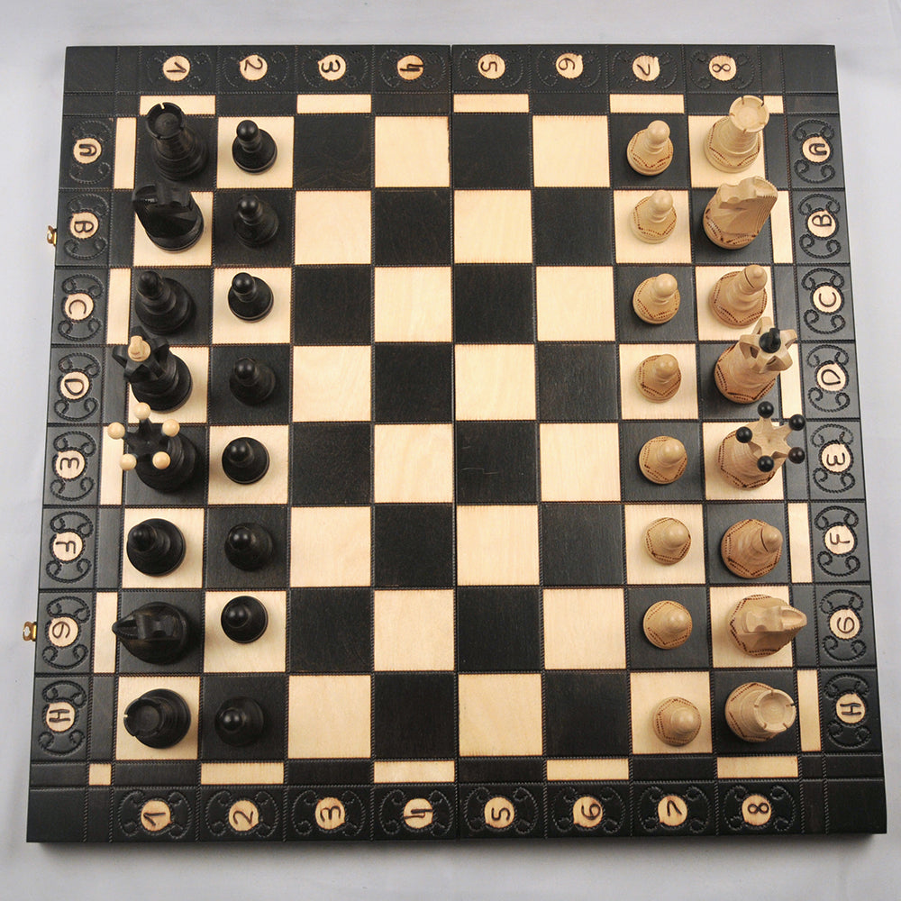 Ambassador – Noir – maison et déco jeu d’échecs en bois pliable, stratégie cadeau déco maison
