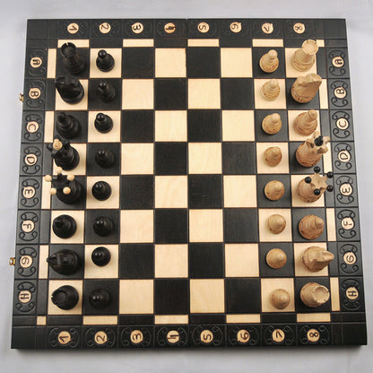 Ambassador – Noir – maison et déco jeu d’échecs en bois pliable, stratégie cadeau déco maison