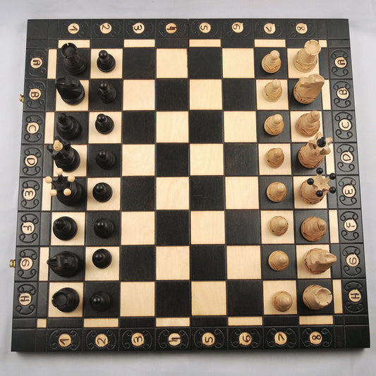 Ambassador – Noir – maison et déco jeu d’échecs en bois pliable, stratégie cadeau déco maison