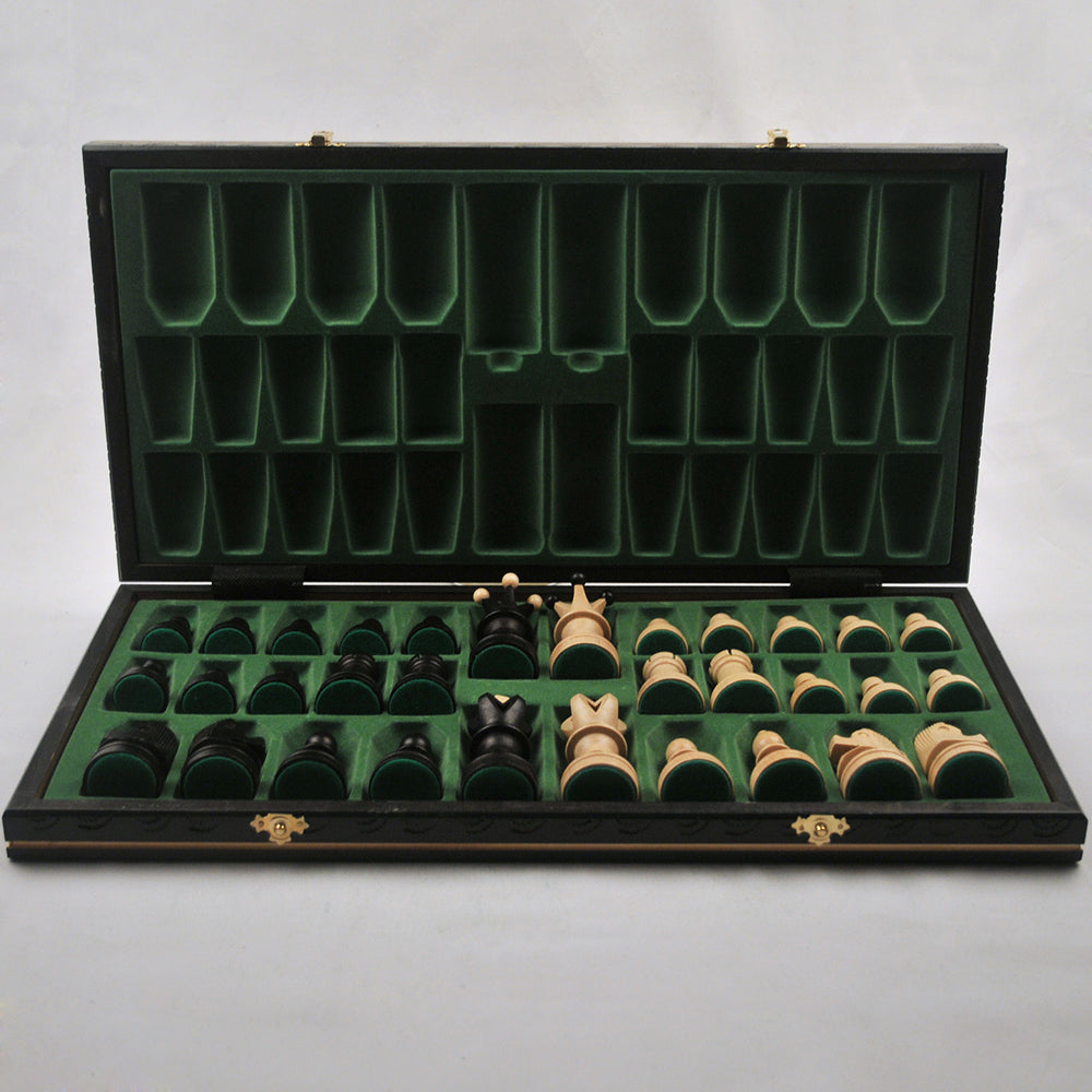 Ambassador – Noir – maison et déco jeu d’échecs en bois pliable, stratégie cadeau déco maison