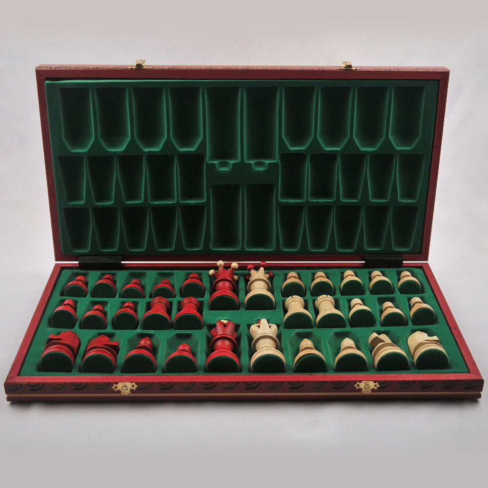 Ambassador – Rouge – maison et déco jeu d’échecs en bois pliable, stratégie cadeau déco maison