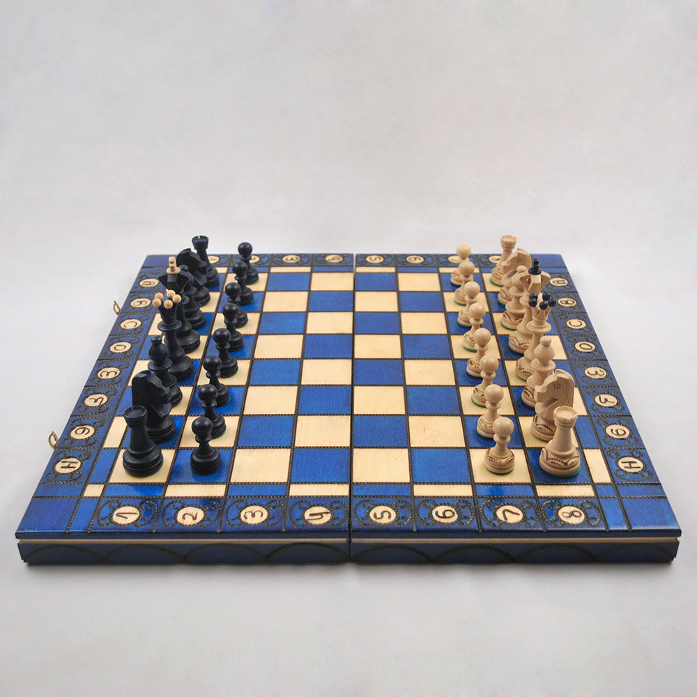 jeu d’échecs Senator en bois pliable avec pièces lestées, cadeau stratégie décoration maison