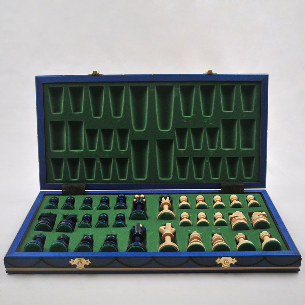 jeu d’échecs Senator en bois pliable avec pièces lestées, cadeau stratégie décoration maison