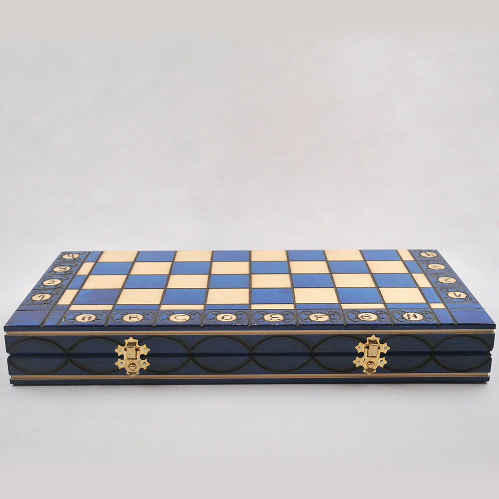 jeu d’échecs Senator en bois pliable avec pièces lestées, cadeau stratégie décoration maison