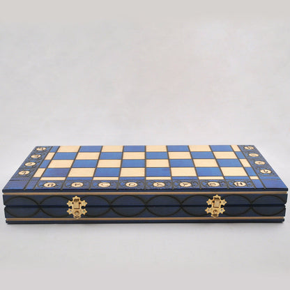 jeu d’échecs Senator en bois pliable avec pièces lestées, cadeau stratégie décoration maison