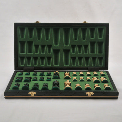 jeu d’échecs Senator en bois pliable avec pièces lestées, cadeau stratégie décoration maison