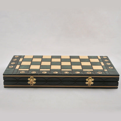 jeu d’échecs Senator en bois pliable avec pièces lestées, cadeau stratégie décoration maison