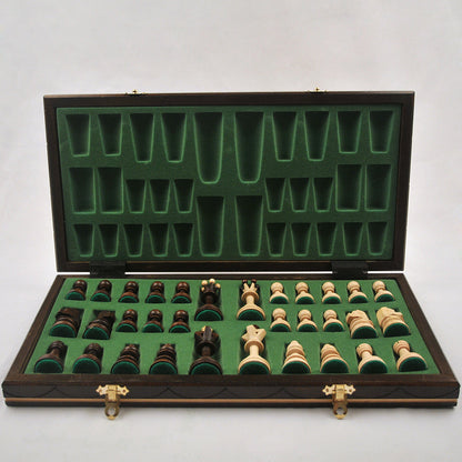 jeu d’échecs Senator en bois pliable avec pièces lestées, cadeau stratégie décoration maison