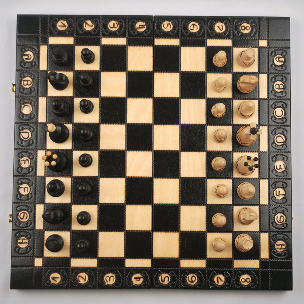 jeu d’échecs Senator en bois pliable avec pièces lestées, cadeau stratégie décoration maison