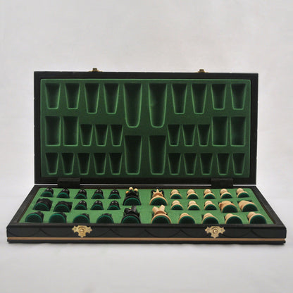 jeu d’échecs Senator en bois pliable avec pièces lestées, cadeau stratégie décoration maison