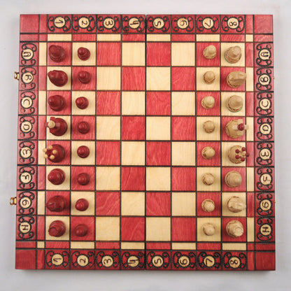 jeu d’échecs Senator en bois pliable avec pièces lestées, cadeau stratégie décoration maison