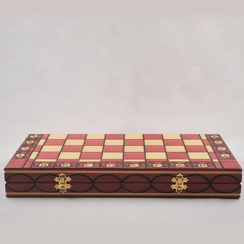 jeu d’échecs Senator en bois pliable avec pièces lestées, cadeau stratégie décoration maison