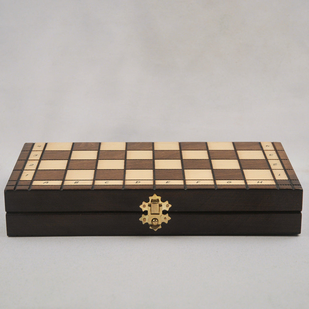 jeu d’échecs Touriste en bois pliable format voyage, stratégie et cadeau élégant