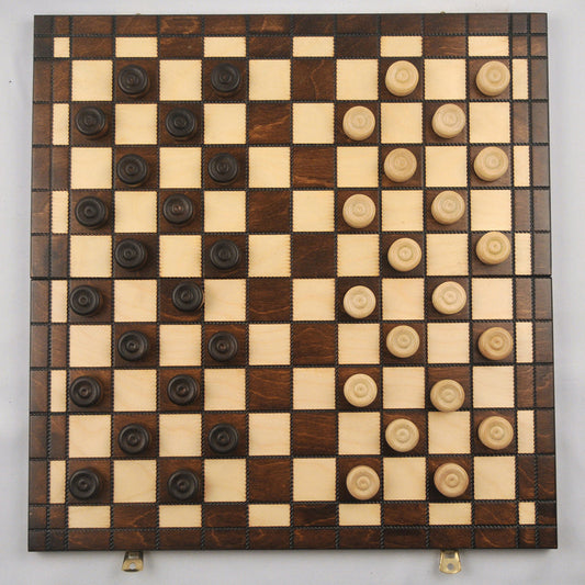Jeu de dames en bois – stratégie accessible et intemporelle jeu d’échecs en bois pliable, stratégie cadeau déco maison