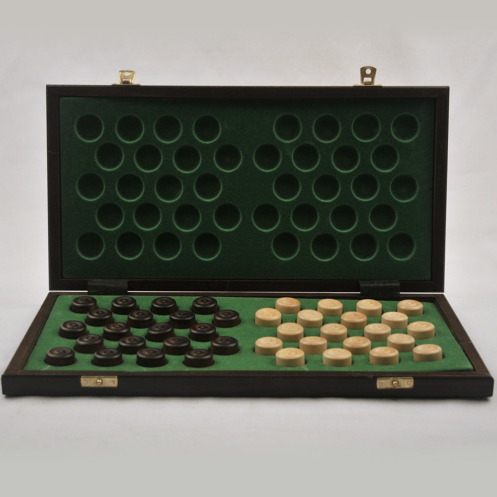 Jeu de dames en bois – stratégie accessible et intemporelle jeu d’échecs en bois pliable, stratégie cadeau déco maison