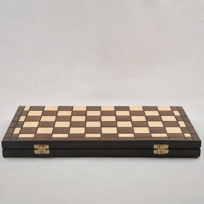 Jeu de dames en bois – stratégie accessible et intemporelle jeu d’échecs en bois pliable, stratégie cadeau déco maison