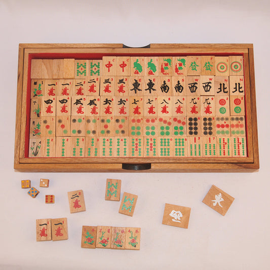 jeu Mah-jong en bois, jeu de société stratégique et cadeau original adulte