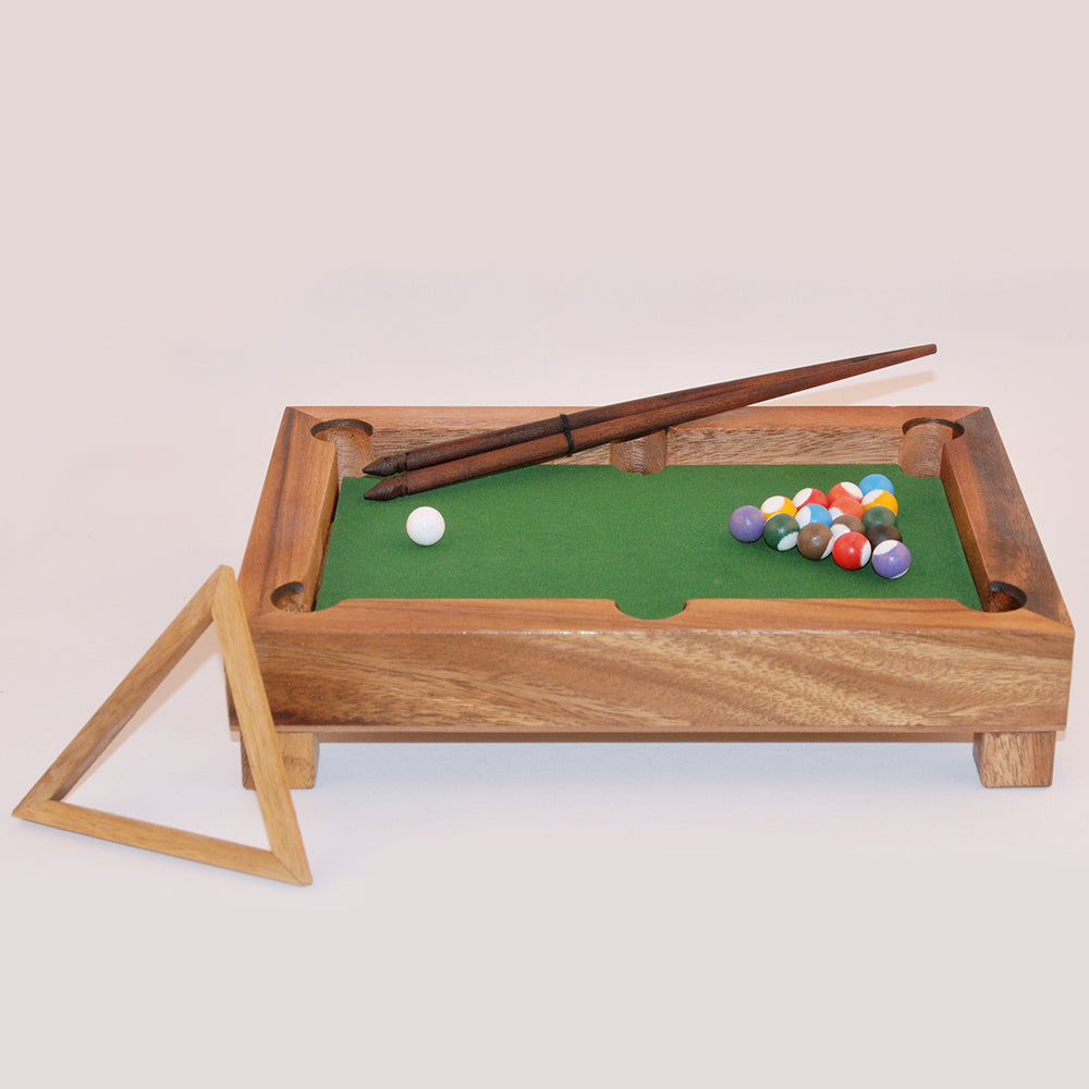 Mini billard en bois – jeu convivial format maison jeu en bois original pour famille, apéro ou soirée entre amis
