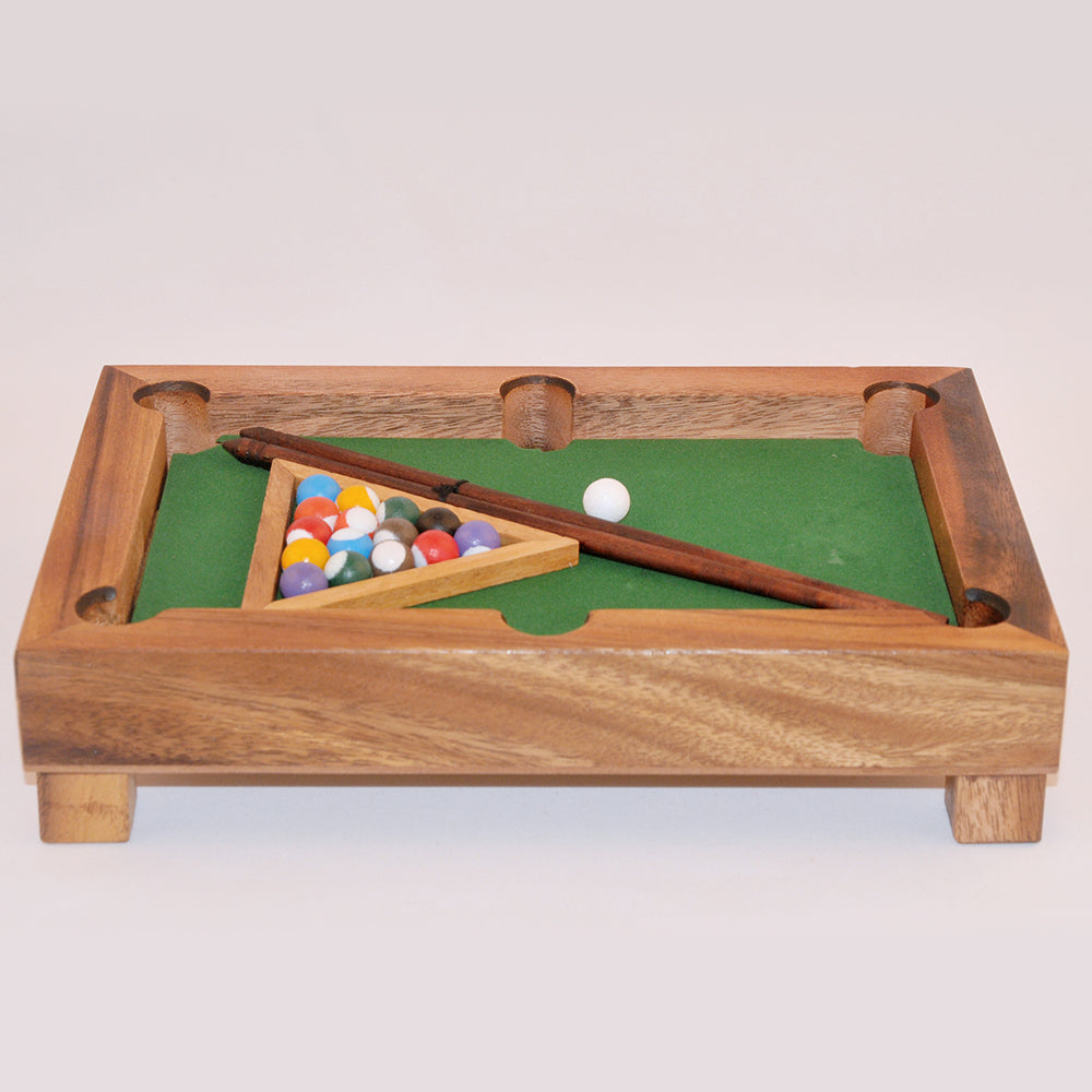 Mini billard en bois – jeu convivial format maison jeu en bois original pour famille, apéro ou soirée entre amis