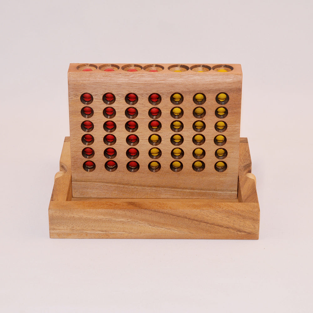Puissance 5 3D en bois, jeu de stratégie et observation pour famille ou amis